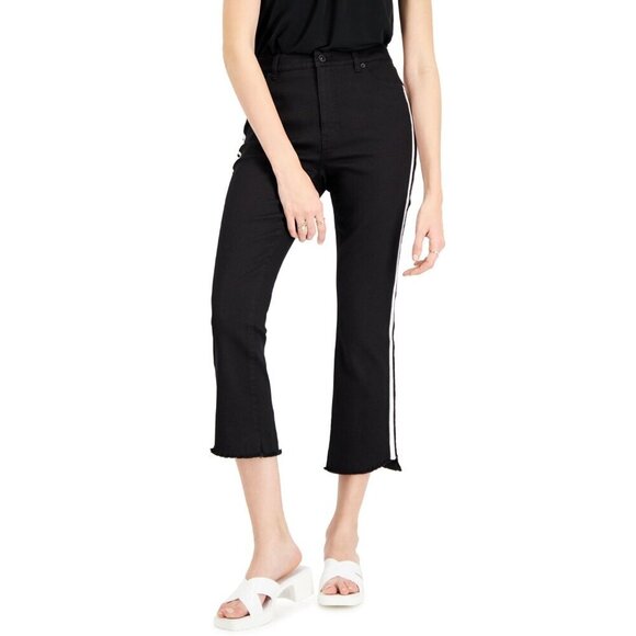 INC International Concepts Womens 10/30 High Rise Cropped Side-Stripe Jeans $79 - Picture 1 of 10